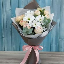 Букет цветов из:  Хризантемы и Розы в Мочилы