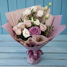 Букет цветов из:  Розы и Лизиантусы в Мочилы