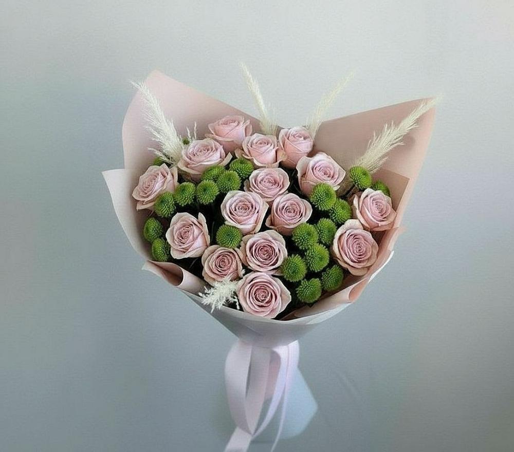 Букет цветов из: Розы и Хризантемы в Мочилы