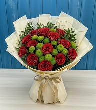 Букет цветов из:  Розы и Хризантемы в Мочилы