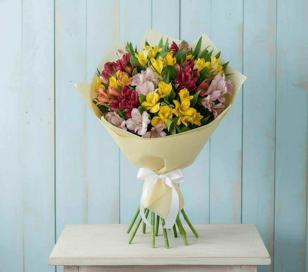 Букет цветов из: Альстромерии в Мочилы