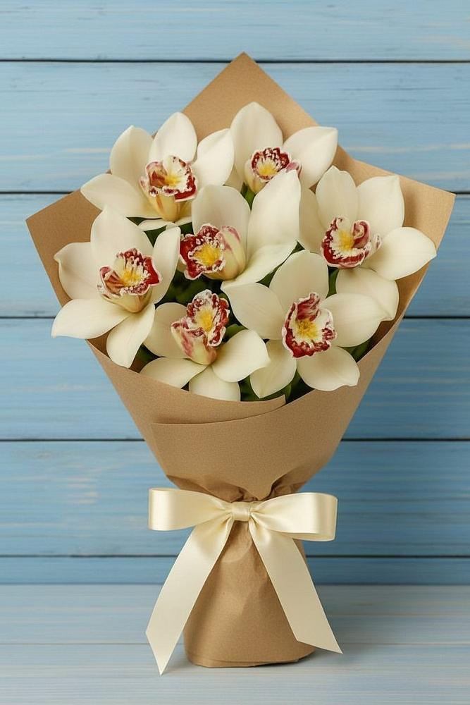 Букет цветов из: Орхидеи и Розы в Мочилы